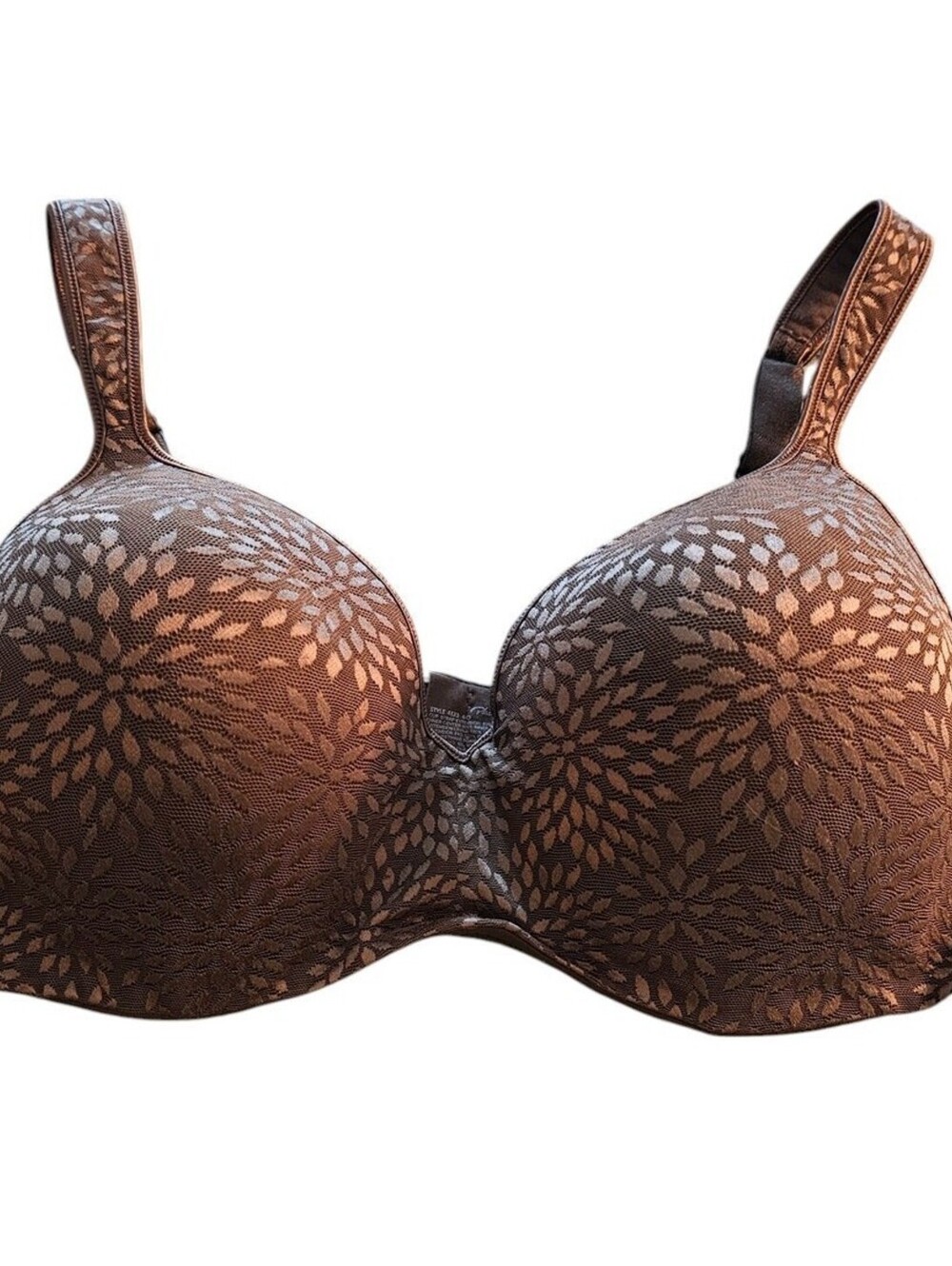 P;aytex Womens Sz 44D Full Figure T Shirt Bra Brown Bronze Style 4823